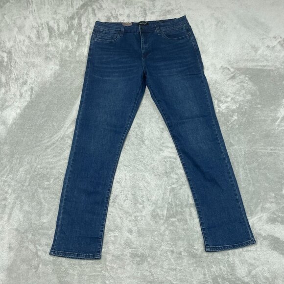 Kenneth Cole Straight Fit Stretch Denim Blue Jeans 38x34 mens 6906 - Picture 1 of 11